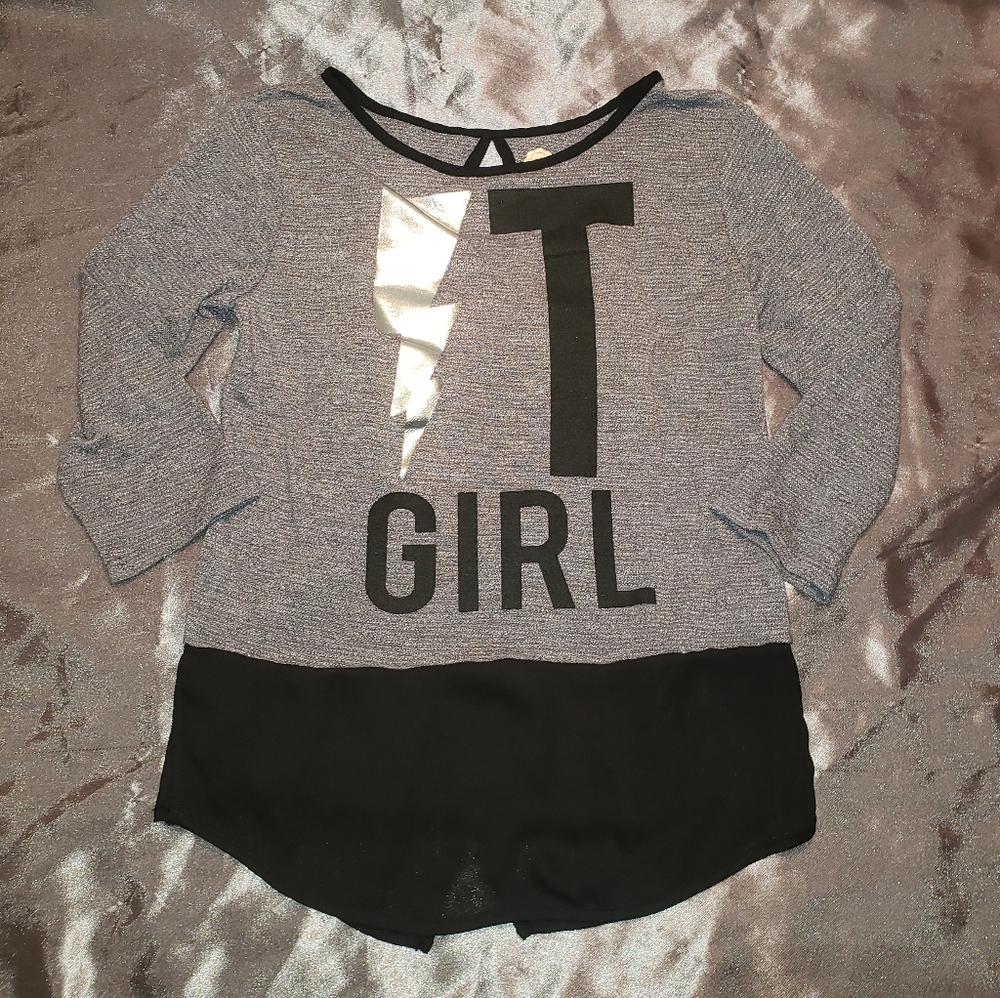 "It Girl" Lightening Bolt Blouse